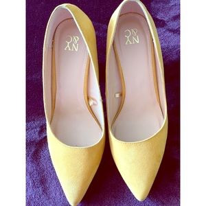 Faux Suede Block-Heel Pump